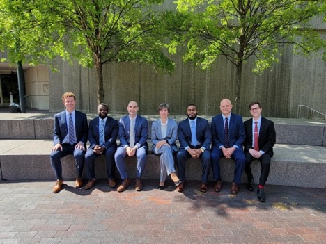 L-R: Cameron Thomson MD, Richard Smith MD, Adam Schumaier MD, Kristy Weber MD, Jamal Fitts MD, Andrew Steffensmeier MD, and Bryan Menapace MD