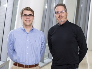 2018 Sabin Fellow,Jake Stevens, with Dr. David Hildeman Image of 2018 Sabin Fellow, Jake Stevens, with Dr. David Hildeman